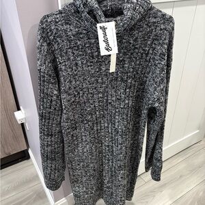 Crescent Charcoal Cowl Neck Sweater